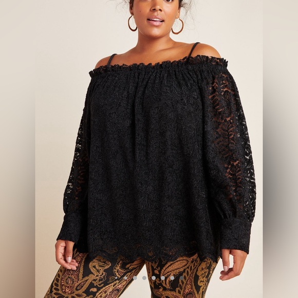 Anthropologie Ramona Lace Top 1X - Picture 7 of 7